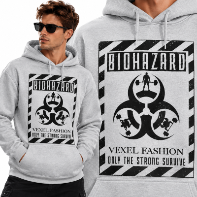 BLUZA Z KAPTUREM NA SIŁOWNIĘ  BIOHAZARD